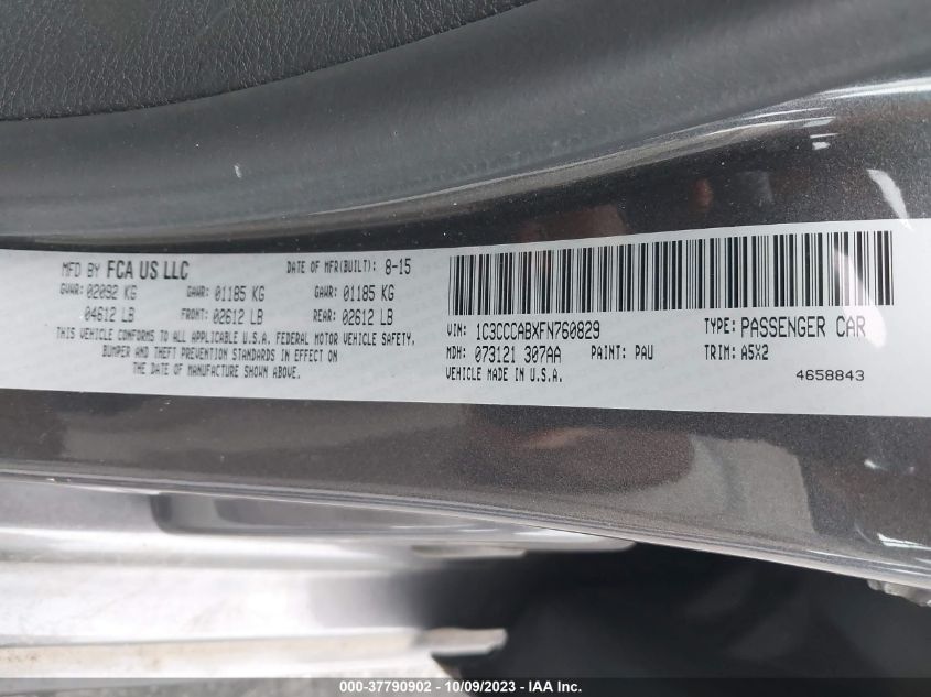 2015 CHRYSLER 200 LIMITED - 1C3CCCABXFN760829