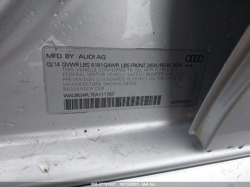 2014 AUDI S4 PREMIUM PLUS - WAUBGAFL7EA111767