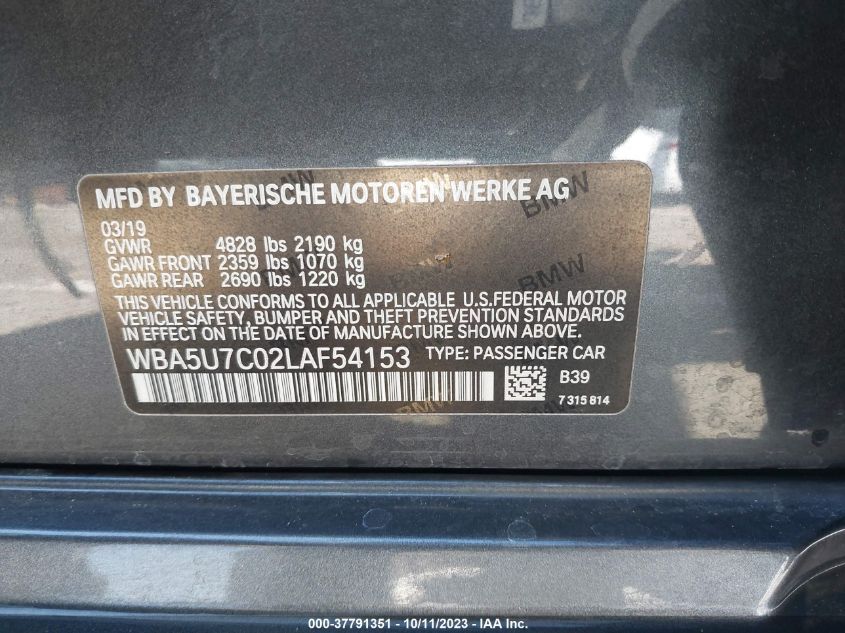 2020 BMW 3 SERIES M340I - WBA5U7C02LAF54153