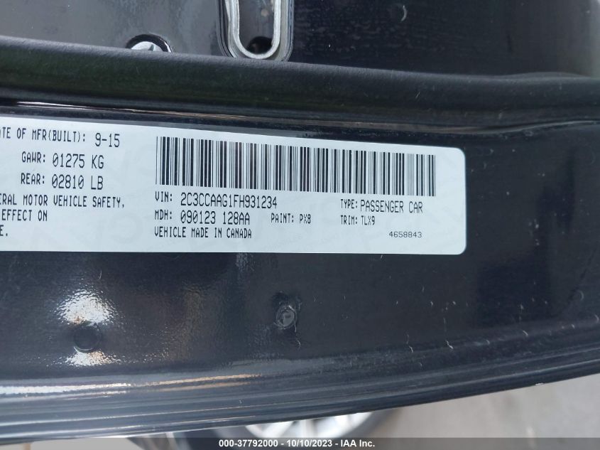 2015 CHRYSLER 300 LIMITED - 2C3CCAAG1FH931234