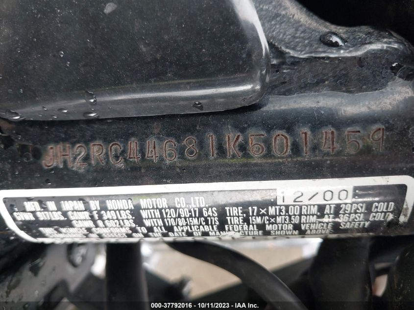 2001 HONDA VT750 CD2 JH2RC44681K501459