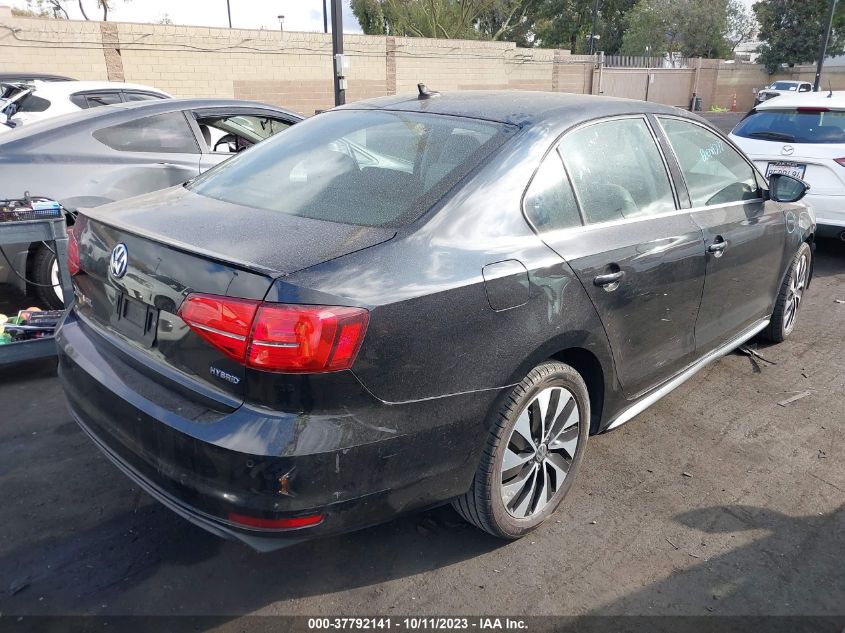 2016 VOLKSWAGEN JETTA SEDAN HYBRID SEL PREMIUM - 3VW637AJ1GM380181