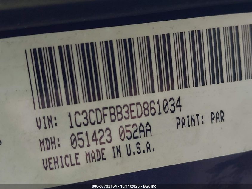 2014 DODGE DART SXT - 1C3CDFBB3ED861034