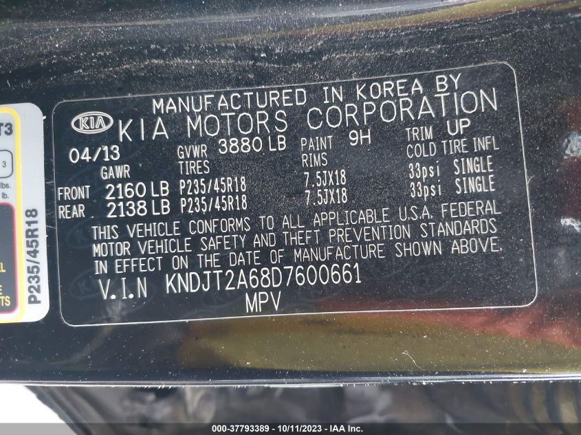2013 KIA SOUL ! - KNDJT2A68D7600661