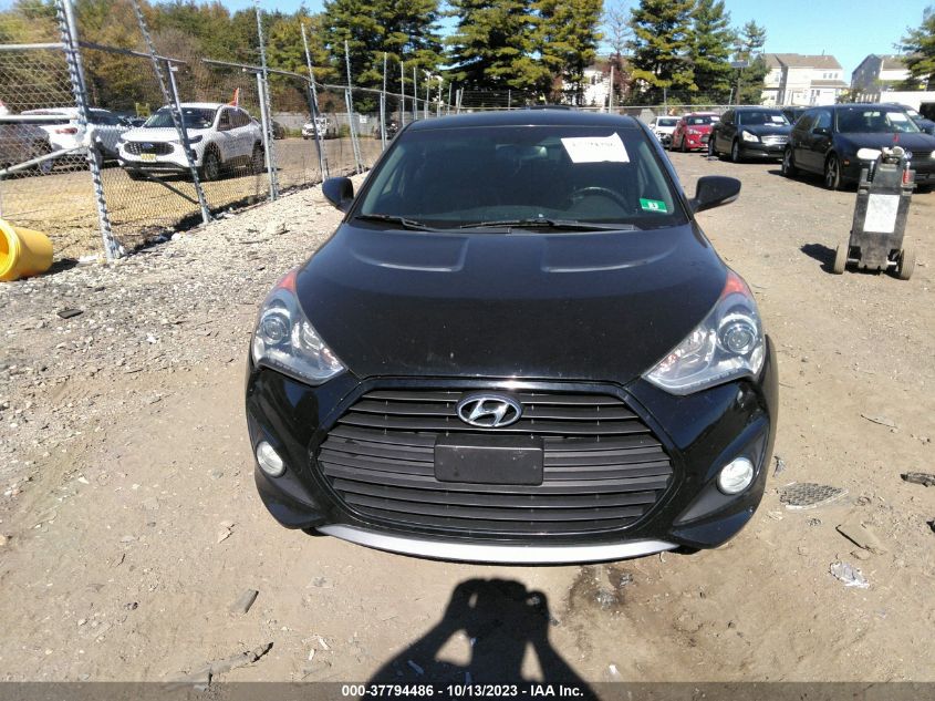 2013 HYUNDAI VELOSTER TURBO W/BLACK INT - KMHTC6AE1DU169178
