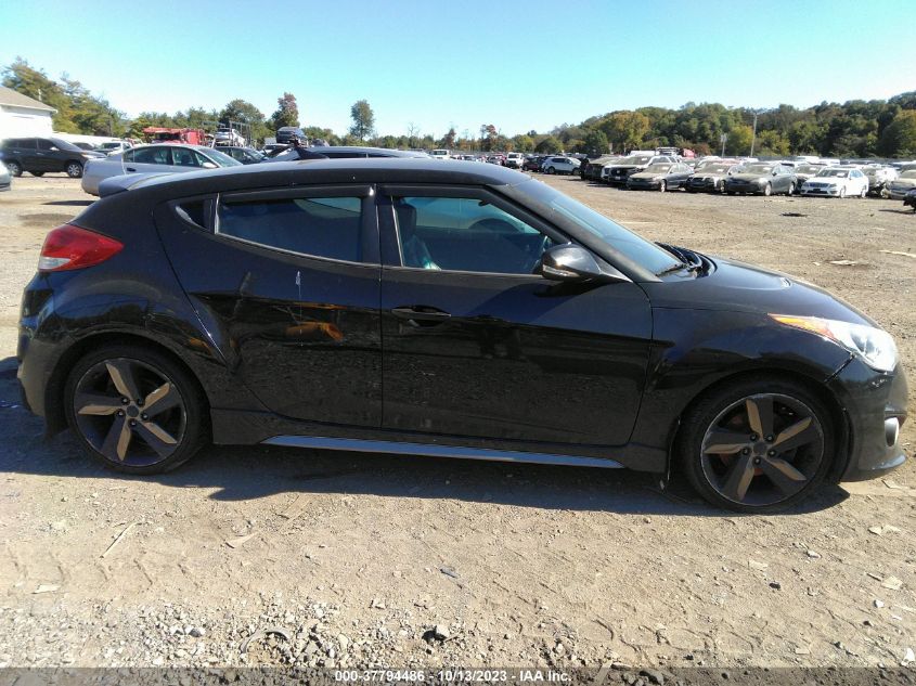 2013 HYUNDAI VELOSTER TURBO W/BLACK INT - KMHTC6AE1DU169178