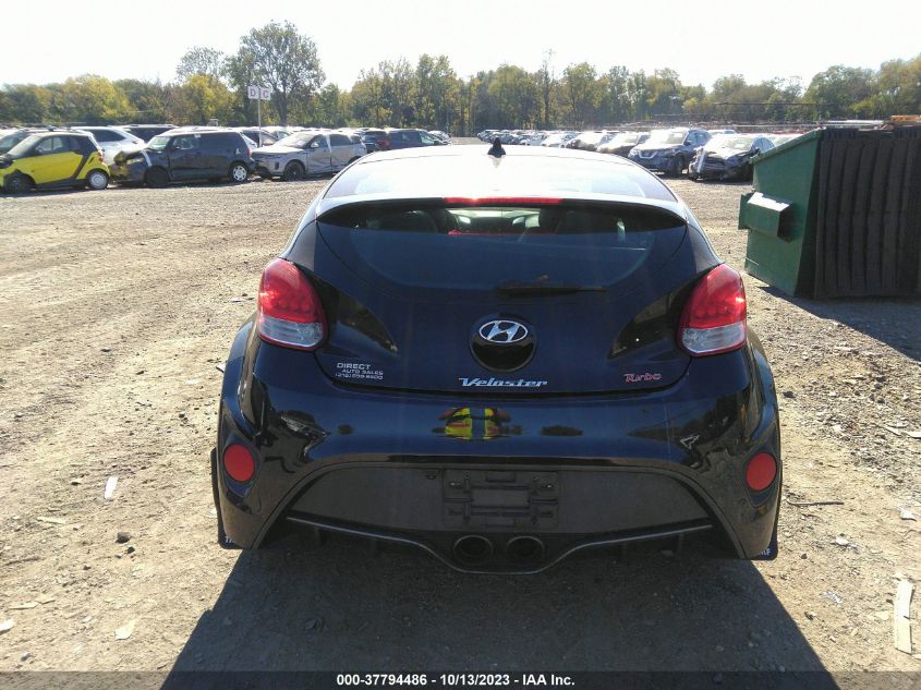 2013 HYUNDAI VELOSTER TURBO W/BLACK INT - KMHTC6AE1DU169178