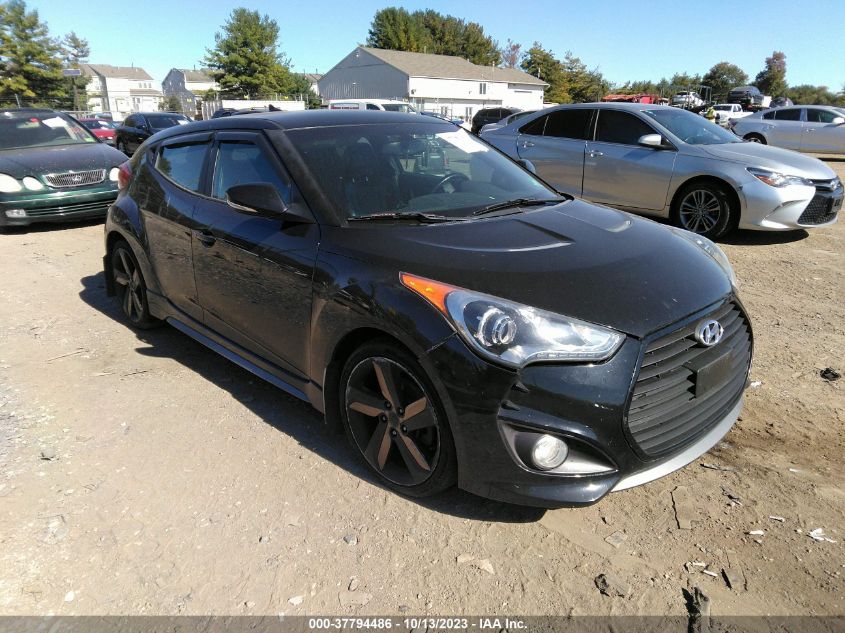 2013 HYUNDAI VELOSTER TURBO W/BLACK INT - KMHTC6AE1DU169178