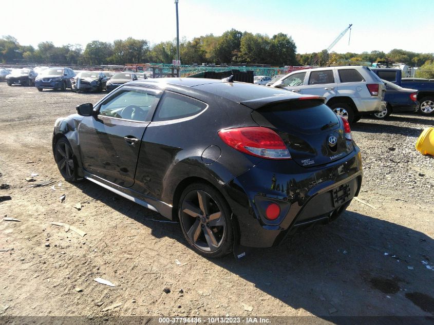 2013 HYUNDAI VELOSTER TURBO W/BLACK INT - KMHTC6AE1DU169178