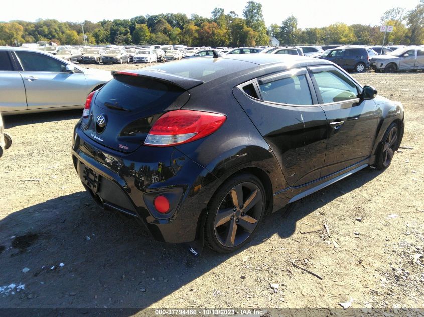 2013 HYUNDAI VELOSTER TURBO W/BLACK INT - KMHTC6AE1DU169178