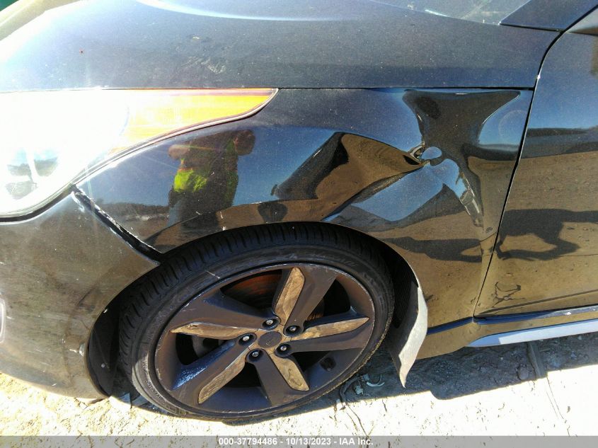2013 HYUNDAI VELOSTER TURBO W/BLACK INT - KMHTC6AE1DU169178