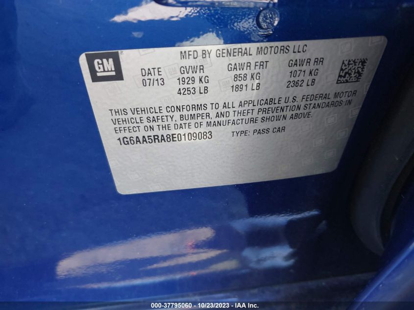 2014 CADILLAC ATS STANDARD RWD - 1G6AA5RA8E0109083
