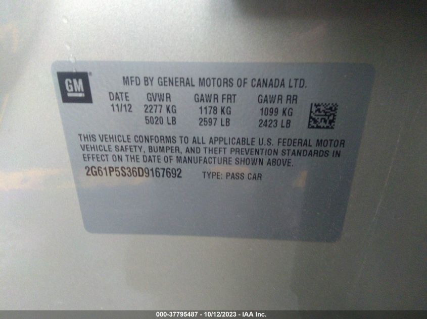2013 CADILLAC XTS LUXURY - 2G61P5S36D9167692