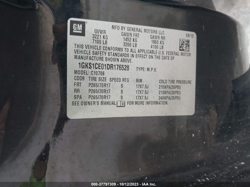 2013 GMC YUKON SLT - 1GKS1CE01DR176528