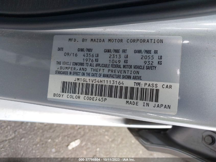 2017 MAZDA MAZDA6 TOURING - JM1GL1V54H1113164