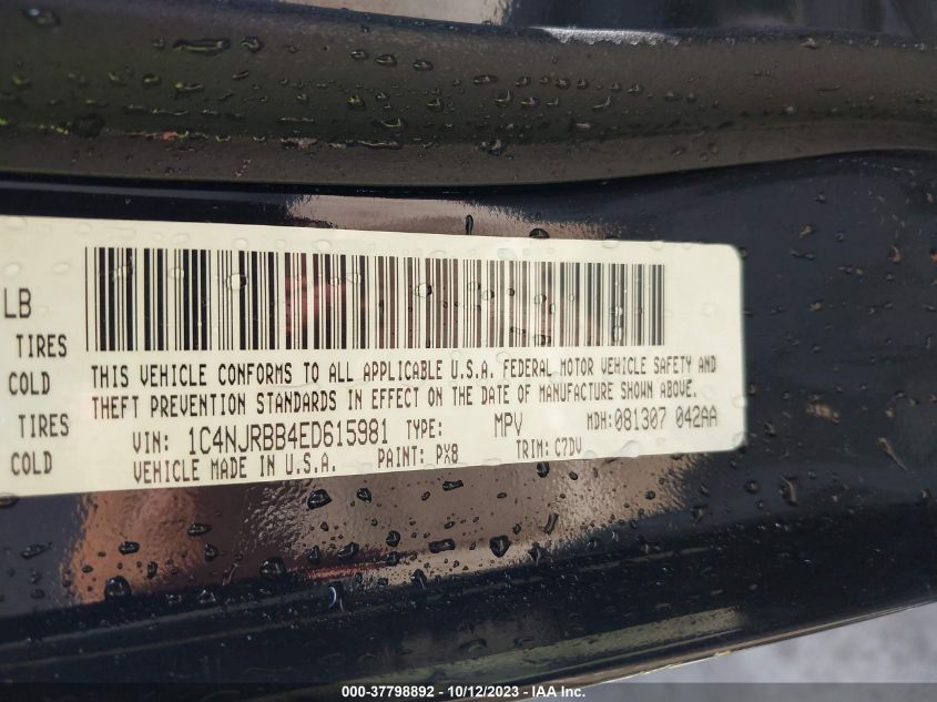 2014 JEEP PATRIOT SPORT - 1C4NJRBB4ED615981