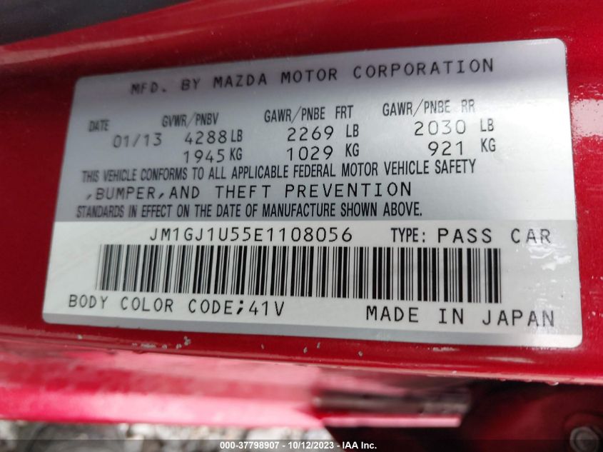 2014 MAZDA MAZDA6 I SPORT - JM1GJ1U55E1108056