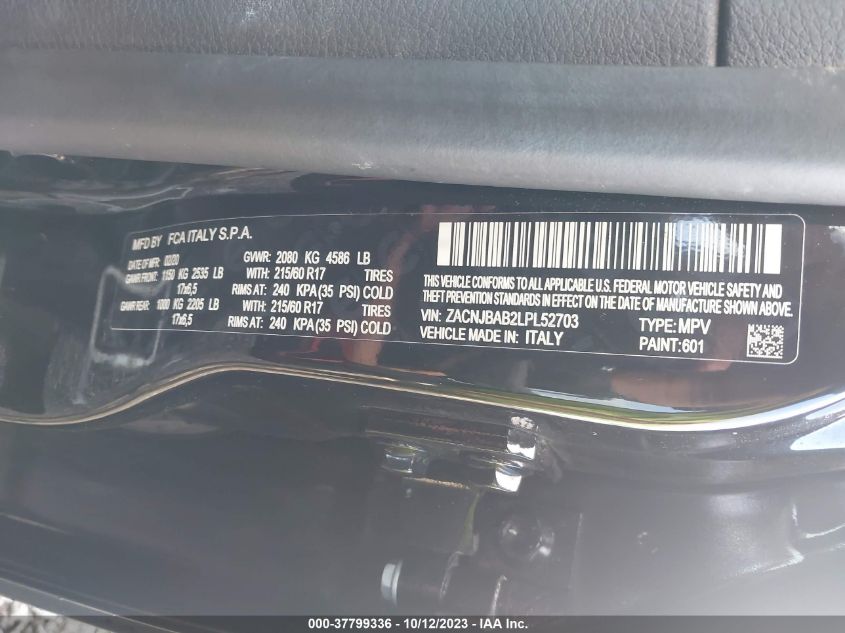 2020 JEEP RENEGADE SPORT - ZACNJBAB2LPL52703