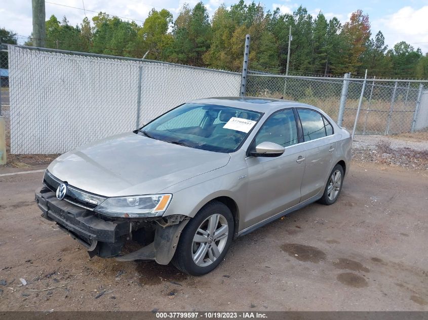 2013 VOLKSWAGEN JETTA SEDAN HYBRID SEL 3VW637AJ8DM227342
