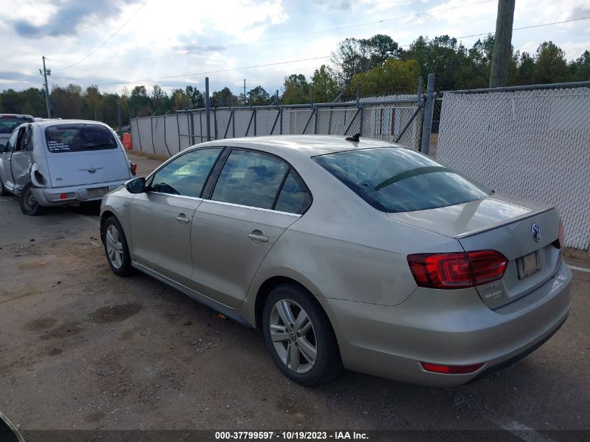 2013 VOLKSWAGEN JETTA SEDAN HYBRID SEL 3VW637AJ8DM227342