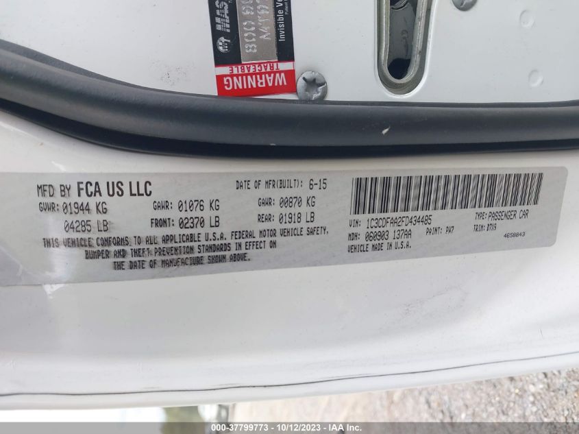 2015 DODGE DART SE - 1C3CDFAA2FD434485