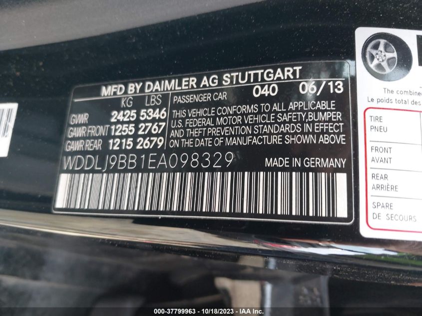 2014 MERCEDES-BENZ CLS 550 - WDDLJ9BB1EA098329