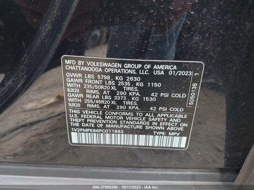 2023 VOLKSWAGEN ID.4 PRO S 1V2FMPE86PC011663