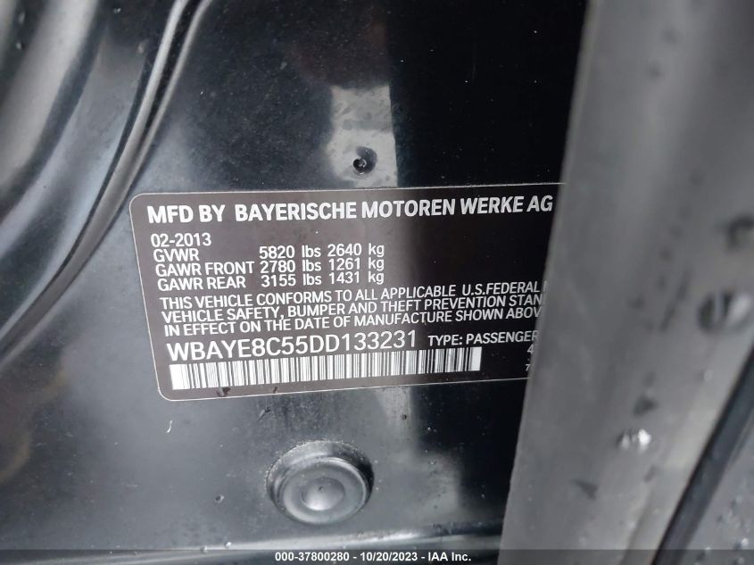 2013 BMW 7 SERIES 750LI - WBAYE8C55DD133231