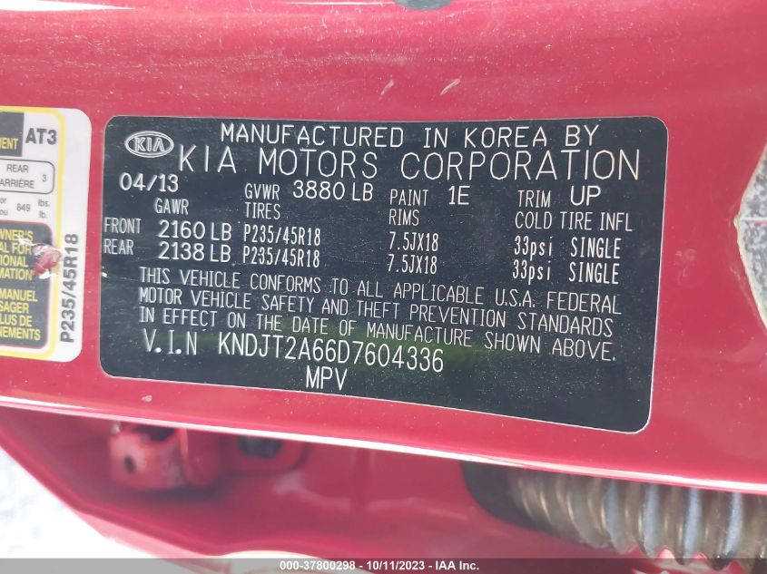 2013 KIA SOUL ! - KNDJT2A66D7604336