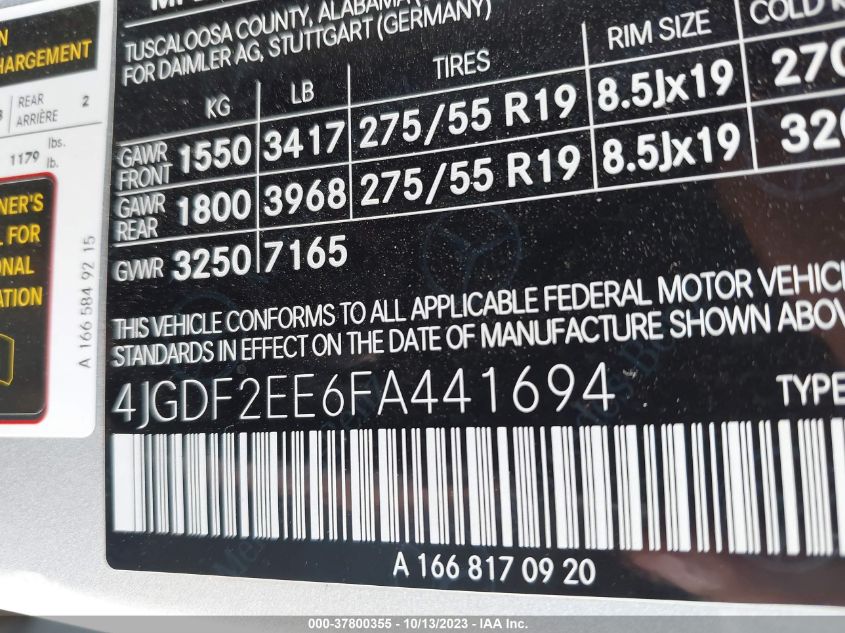 2015 MERCEDES-BENZ GL-CLASS GL 350 BLUETEC - 4JGDF2EE6FA441694