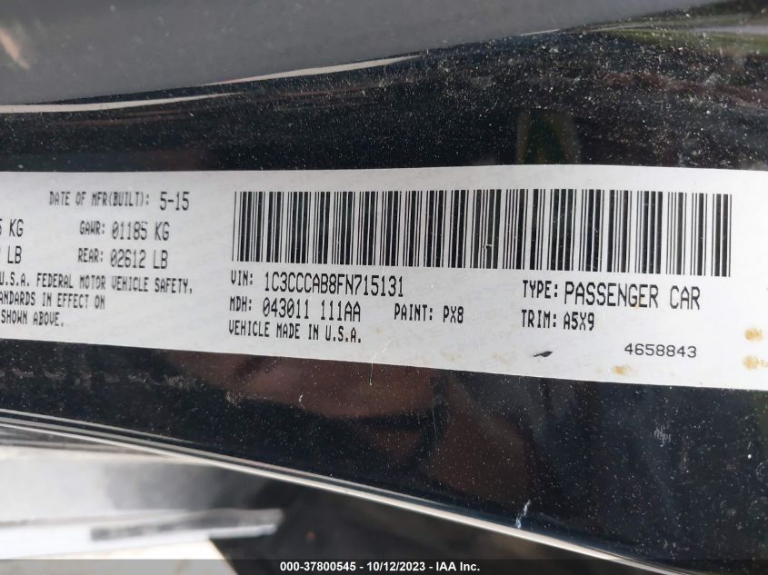 2015 CHRYSLER 200 LIMITED - 1C3CCCAB8FN715131