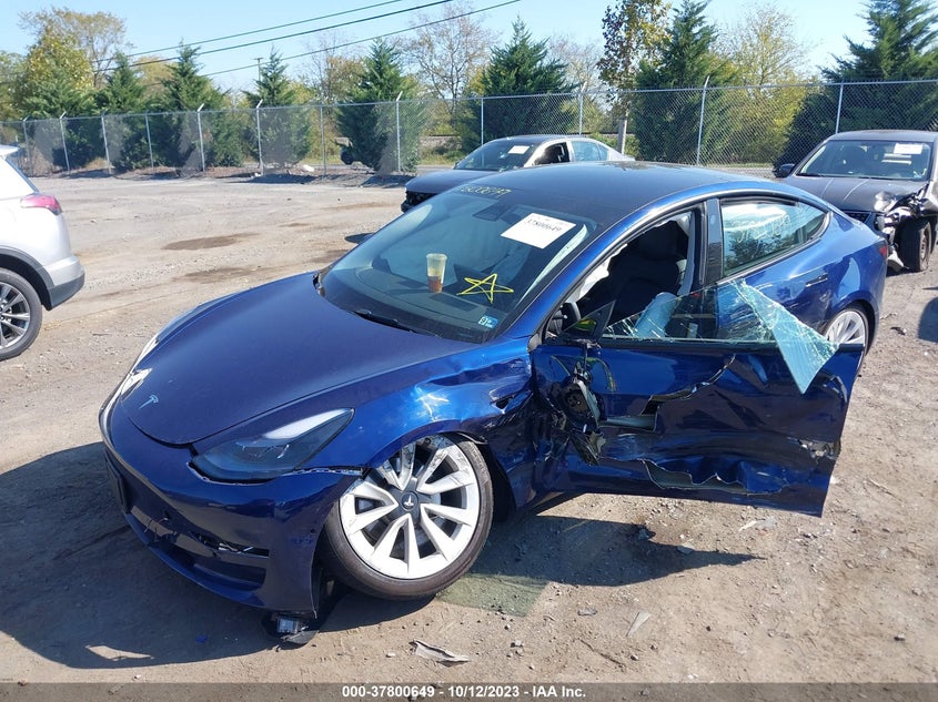 VIN 5YJ3E1EB2NF339592 2022 TESLA MODEL 3