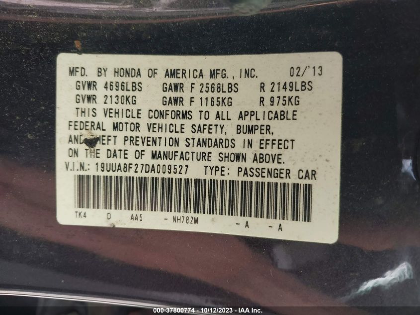 2013 ACURA TL - 19UUA8F27DA009527