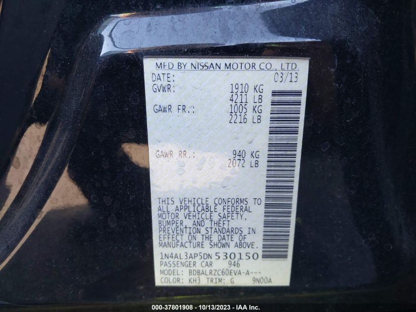2013 NISSAN ALTIMA 2.5 S - 1N4AL3AP5DN530150