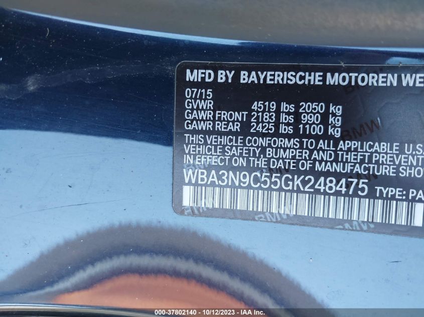 2016 BMW 428I XDRIVE WBA3N9C55GK248475