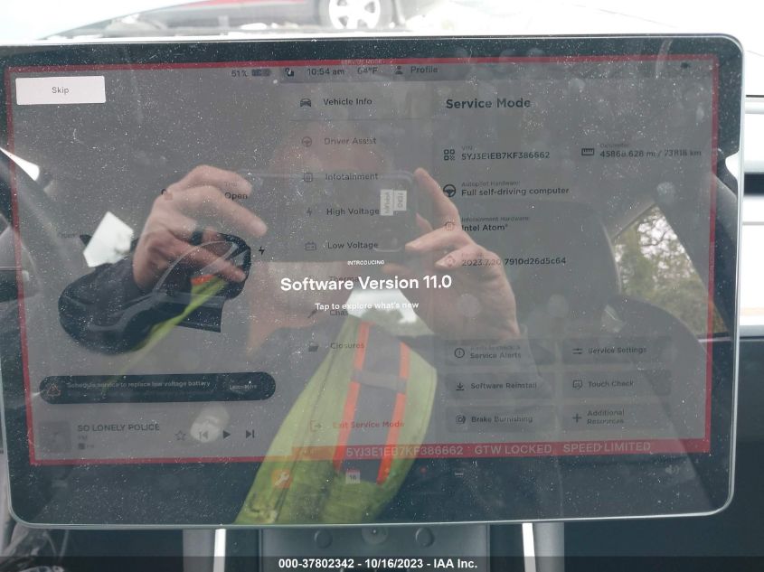2019 TESLA MODEL 3 LONG RANGE/PERFORMANCE - 5YJ3E1EB7KF386662