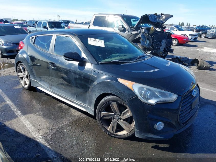 2013 HYUNDAI VELOSTER TURBO W/BLACK INT - KMHTC6AE5DU134496