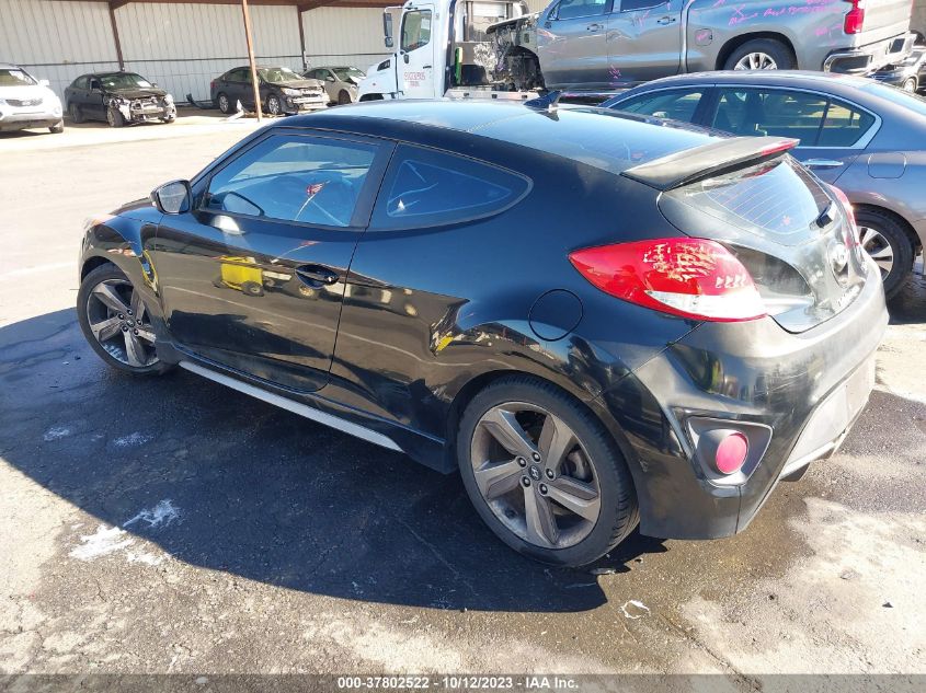 2013 HYUNDAI VELOSTER TURBO W/BLACK INT - KMHTC6AE5DU134496