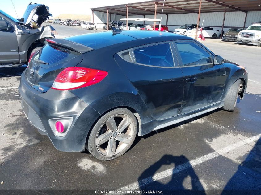 2013 HYUNDAI VELOSTER TURBO W/BLACK INT - KMHTC6AE5DU134496