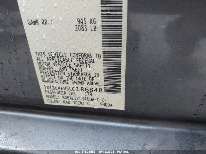 2020 NISSAN ALTIMA 2.5 SL - 1N4BL4EV5LC186848