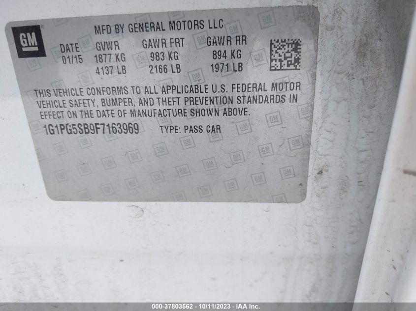 2015 CHEVROLET CRUZE LTZ - 1G1PG5SB9F7163969