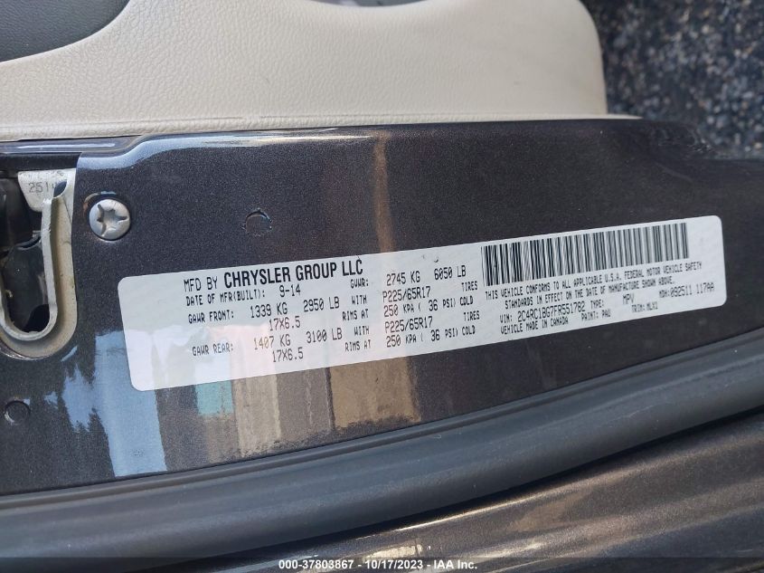 2015 CHRYSLER TOWN & COUNTRY TOURING - 2C4RC1BG7FR551782