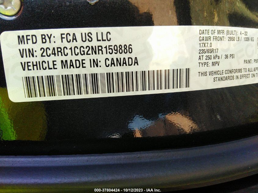 2022 CHRYSLER VOYAGER LX - 2C4RC1CG2NR159886