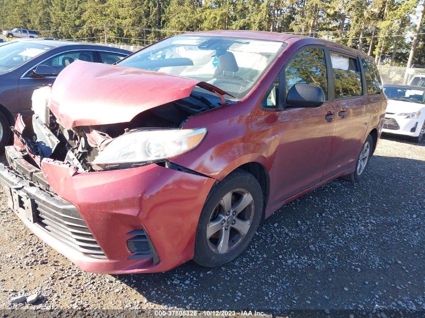 5TDZZ3DC7JS927076 2018 TOYOTA SIENNA, photo no. 2