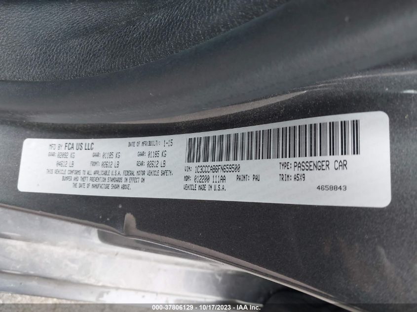 2015 CHRYSLER 200 LIMITED - 1C3CCCAB6FN659500