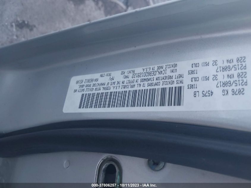 2013 JEEP COMPASS LATITUDE - 1C4NJDEB6DD129122