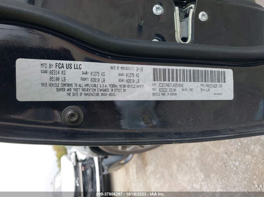 2018 CHRYSLER 300 - 2C3CCABG7JH254942