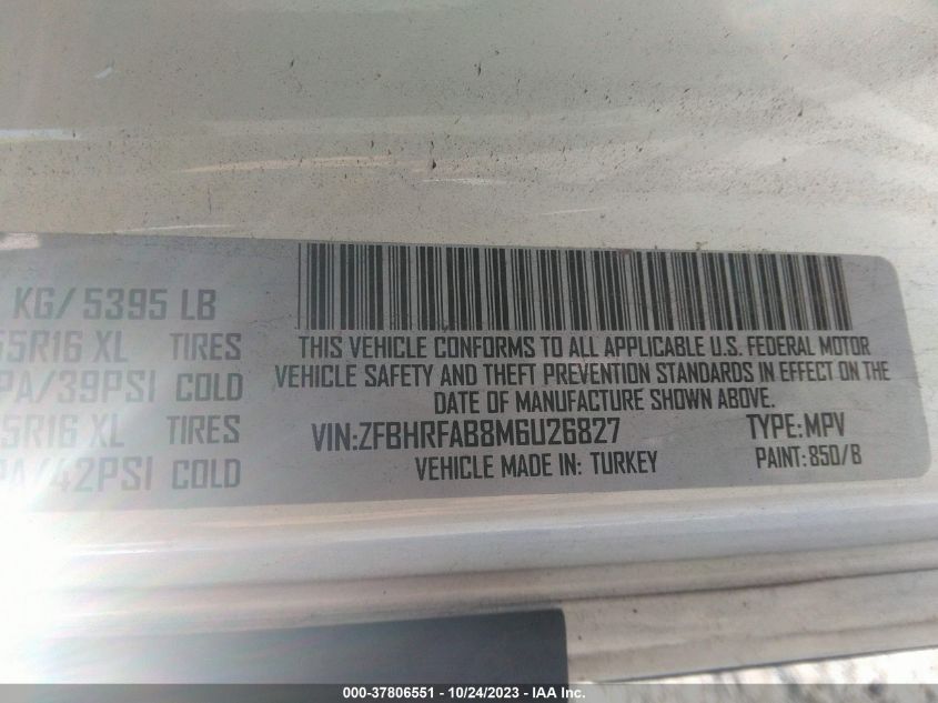 2021 RAM PROMASTER CITY - ZFBHRFAB8M6U26827