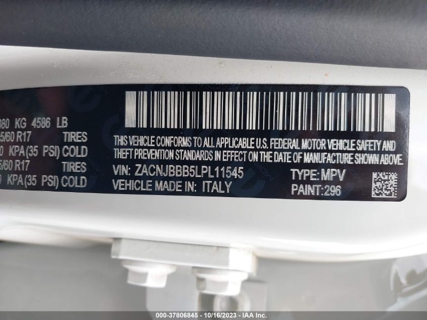 2020 JEEP RENEGADE ALTITUDE - ZACNJBBB5LPL11545