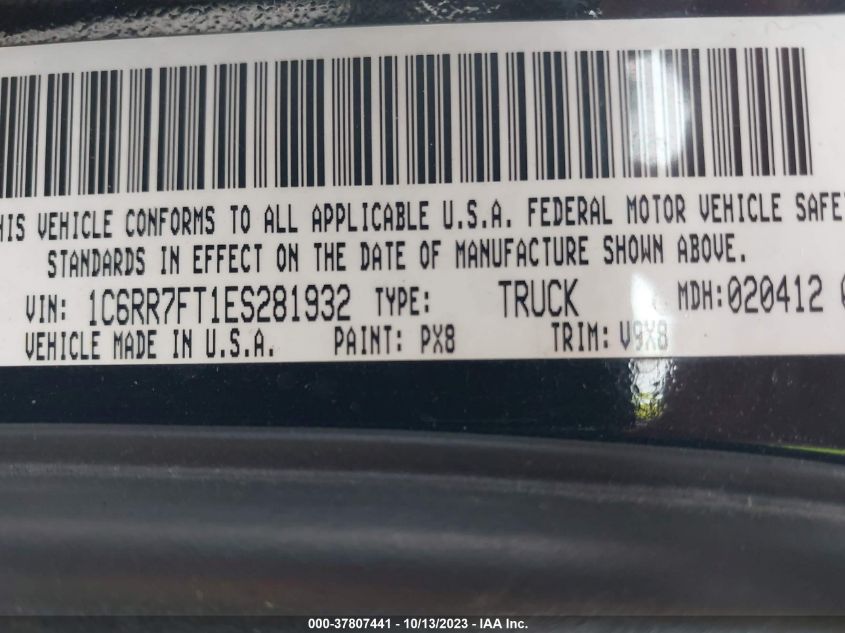 2014 RAM 1500 ST - 1C6RR7FT1ES281932